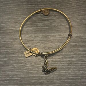 Alex and Ani butterfly charm bracelet